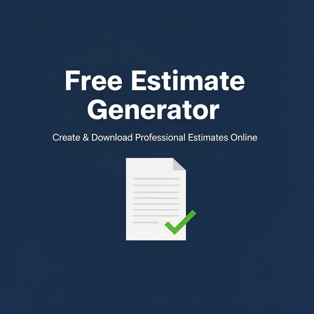 Who Create Download Free Estimate Generator - Create & Download Professional Estimates Online